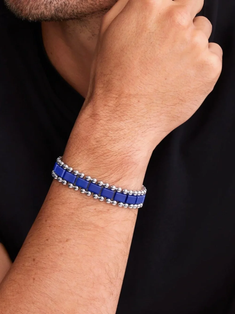 LAGOS Men’s Anthem Ceramic Link Bracelet in Ultramarine - 8” - New with Tags